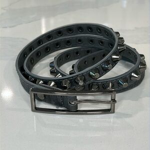 NWOT Studded Leather Skinny Belt